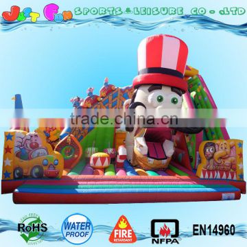 interesting circus inflatable playground, inflatable fun city, inflatable amusement fun park for kids