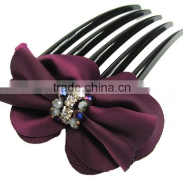 2013 Fashion Hair Accessories Elegant Hair Combs, Bowknot Hair Comb, Plastic hair combs