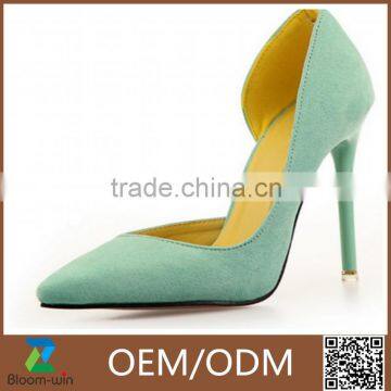 2016high heel shoes, Spring Summer Leather Pointed Toe Thin Heels High Heel