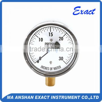 Black Steel Body Mbar Low Pressure Capsule Gauge