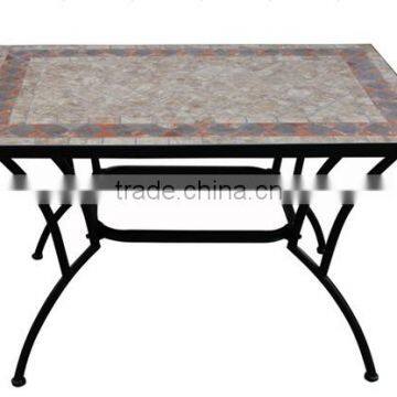mosaic tile table top-Square outdoor mosaic table