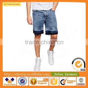 Wholesale China Manufacturer Straight Fit Opened Hem Denim Jeans Shorts For Men