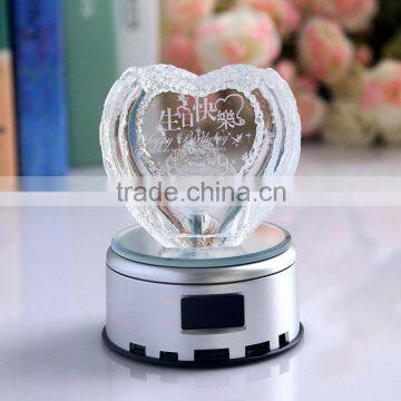 Newest Design Crystal Heart Shape Photo Frame