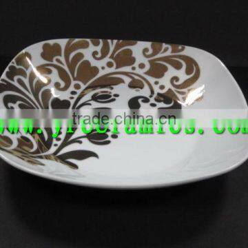 YF13035 white ceramic square plate