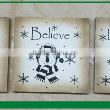 Hot Sale Wooden Frame Christmas Ornaments Drop Shiping