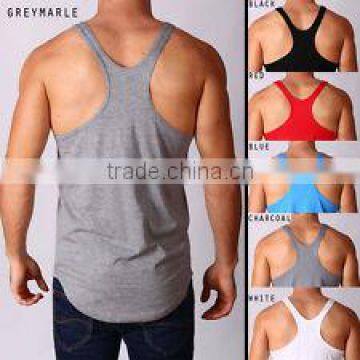 Men blank gym stringer bodybuilding singlet for wholesale