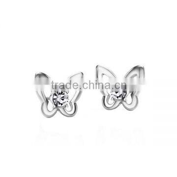 925 Sterling Silver Butterfly Stud Earrings