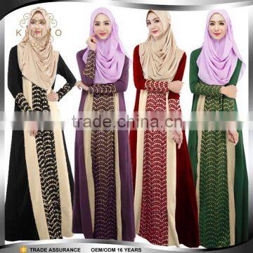 2015 New Design Long Sleeve Abaya Style Muslim Women Long Dress