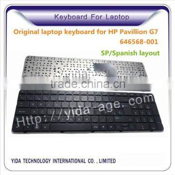 Spanish layout Laptop Keyboard for HP Pavilion G7 Series 646568-001