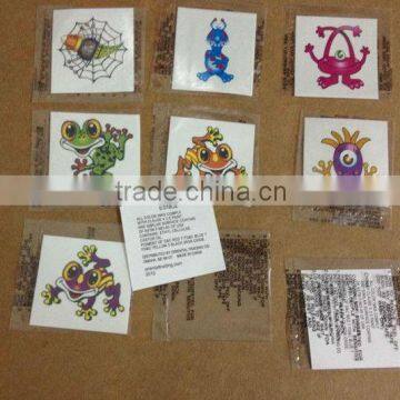 customized lovely cartoon design temporary tattoo supply for kids