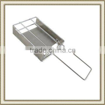 Folding Stainless Steel Bread Toaster Grill 2012 New Style