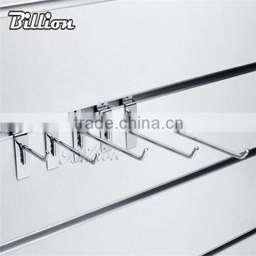 High quality supermarket slatwall chrome plated accessories display hook