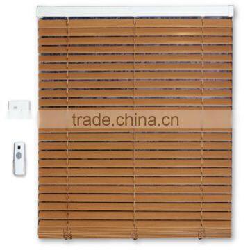 China supplier electric remote control foam wood blinds