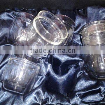 Promotional glass coffee mug with coffee filter for coffee maker