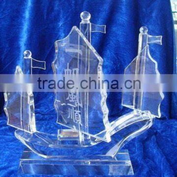 Delicate Crystal Ship Model Collections for Business Gifts