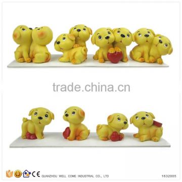 Cheap Handmade Valentine Fancy Gift Item Resin Dogs for Sale