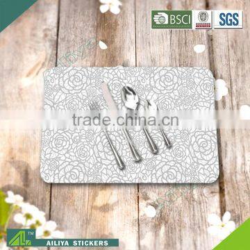 eco-friendly kitchen advertising colorful promotional printed pp personalized placemats