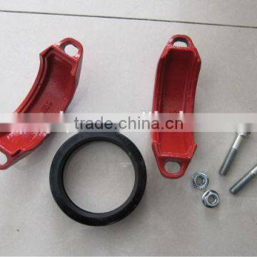 Red Painted Grooved Steel Pipe Used Coupling photo-2