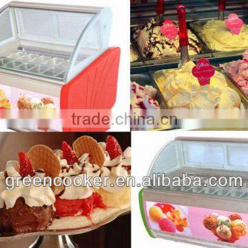 Good quality gelato display case ice cream showcase