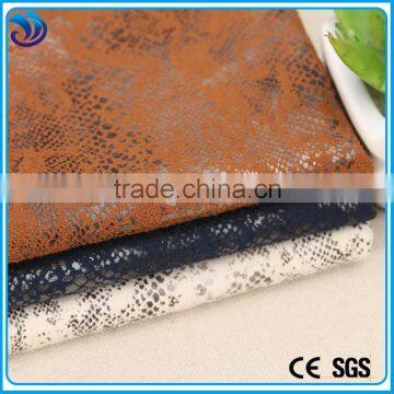 Polyester Spandex Suede knit Fabric With hot silver stamping for garment