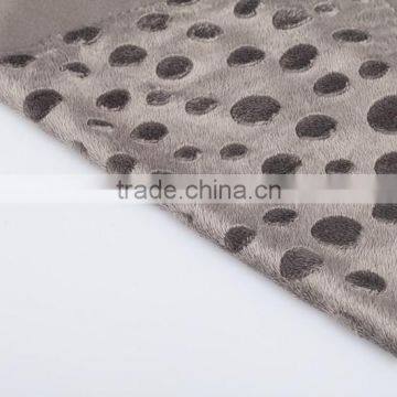 100% polyester knitting soft velvet emboss decoration home textile fabric brush dot pattern cushion fabric
