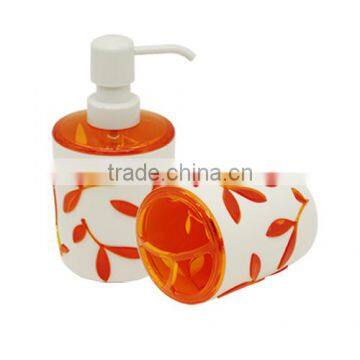 Unique orange plastic body lotion bottle