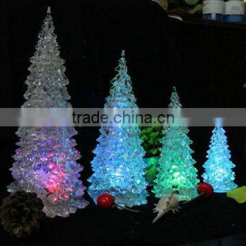 Led Acrylic Christmas Tress Battery Operated Flameless Christmas Tree Paraffin Wax Light Christmas Vners for Decoration photo-4