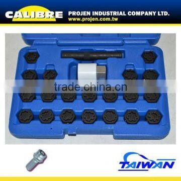 CALIBRE 22pcs 1/2"dr Special ANTI-THELF wheel nut socket set