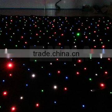 Fireproof LED RGB Star Curtain,LED RGB star curtain 2*3M,LED curtain together with laser show