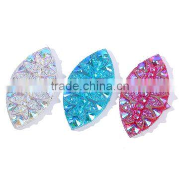 20*40mm Resin Sew on Stone Horse Eyes Shape Mix Color Flatback Rhinestone Beads