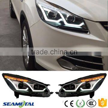 Car LED Head Lamp Guiding Light Headlights For Ford Kuga Escape 2013 2014 2015 2016 Low Configurator Bifocal Lens Headlight                        
                                                Quality Choice