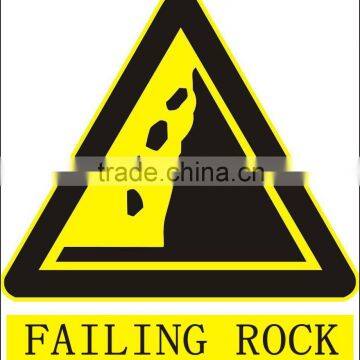 Caution Failing Rock Traffic Aluminum Sign WITH Engineer Reflective Film