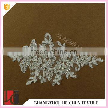 HC-2174-1 Hechun Sew Sequin Pearl Embroidery Lace Applique for Clothes photo-2