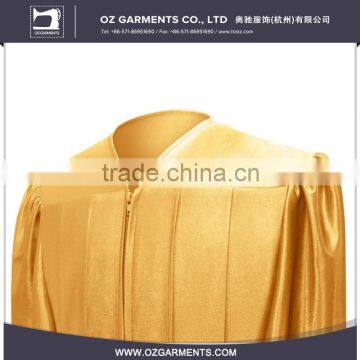 Unisex College Shiny Antique Gold Bachelor Graduation Gown photo-2