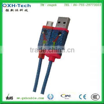 Custom charging cable shining Usb cable LED charging cable