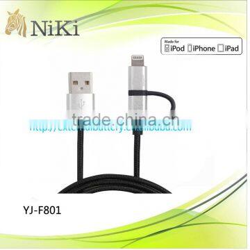 Wholesale 2 in 1 usb cable for Android for iPhone for iPad