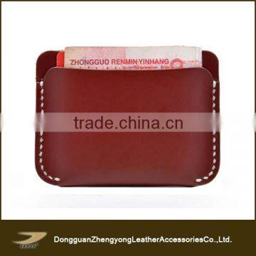 Handmade soft leather pocket business card holder