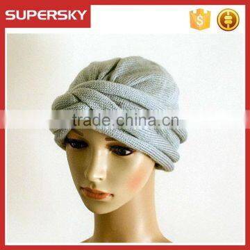 A-158 fashion winter turban hat crochet turban beanie hat knit twist turban hat