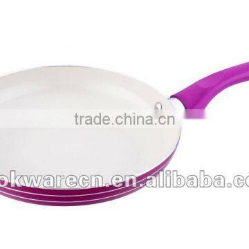 soft touch handle ceramic fry pan