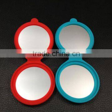 silicon travel set cosmetic small mirror