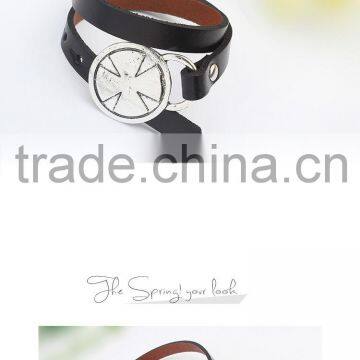 2015 Hot sale adjustable wrist leather bracelet retro charm latest fashion bracelet wholesale