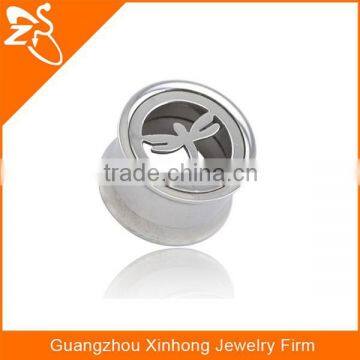 TP01130 stainless steel flesh tunnels dragonfly piercing jewelry