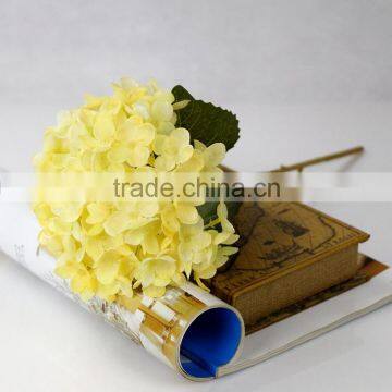 New trend artificial yellow hydrangea bulk silk flowers real touch hydrangea                        
                                                Quality Choice