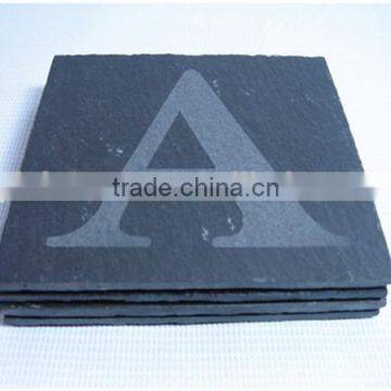 Eco-friendly square or round slate coffee wine cup coaster
