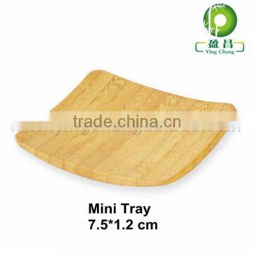 square bamboo mini bar tray