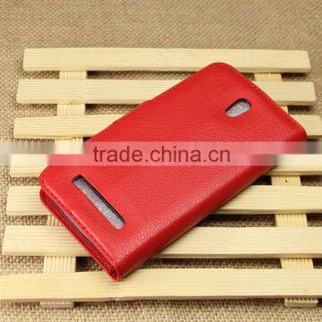 Litchi Pattern Soft Wallet Stand Leather Case For HTC Desire 500