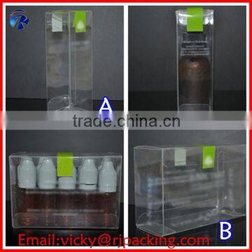 PVC box for ejuice bottles PET dropper plastic bottles with child proof lid