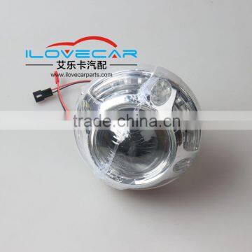 HID XENON BULB CAR PROJECTOR LENS/SHROUD WITH DOUBLE ANGLE EYE