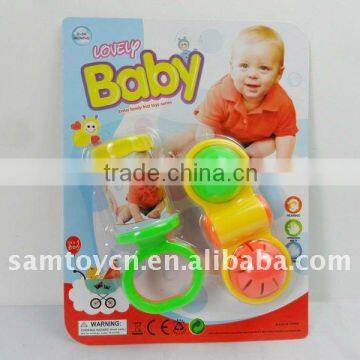 Hot sale 2pcs plastic baby rattle shaking bell