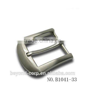 Good quality male 33mm silver polished rounded zamac pin buckle